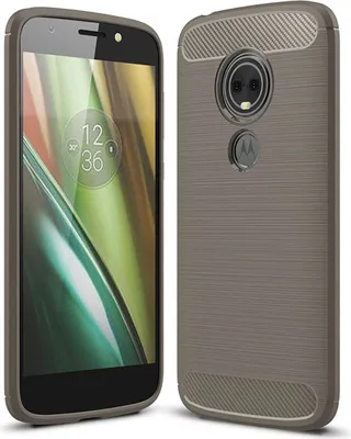Produktbild von Schutzhülle Handyhülle für Motorola Moto E5 Play Case Cover Carbon Optik Grau