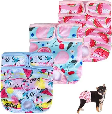 Produktbild von Famanu Hundewindeln für Hündinnen - Verstellbare, waschbare und superabsorbierende Windeln
