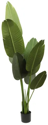 Produktbild von Palmen-Dekoration, künstliche Palme, Zimmerpalme, Kunstpflanze – 160 cm hoch – pflegeleicht, grüne Dekoration