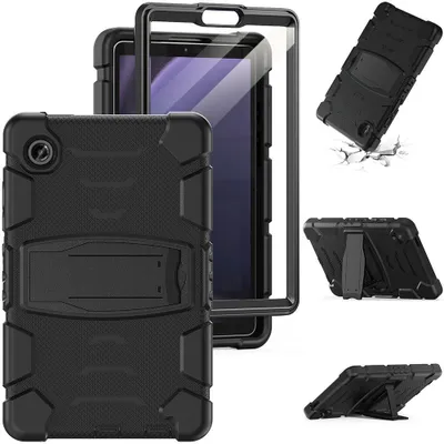 Image de Coque pour Samsung Galaxy Tab A9 / A11 (8,7 Pouces) Protection Antichoc Intégrale Hybride avec Support - Noir