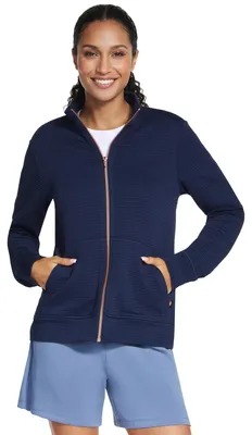 Produktbild von Skechers Damen THE HOODLESS HOODIE GOWALK EVERYWHERE JACKET baby jacke, Blue Iri