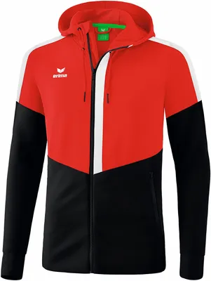 Produktbild von Erima Squad Trainingsjacke Mit Kapuze Herren - Rot / Schwarz / Weiß