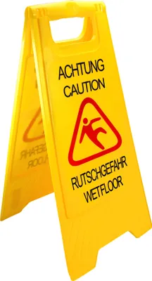 Produktbild von Peggy Perfect Warnschild "Achtung Rutschgefahr" gelb