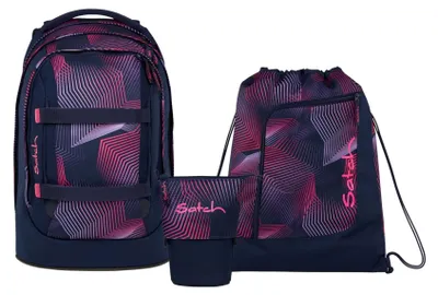 Produktbild von Satch, Schulrucksack-Set PACK Seismic Pink 3-teilig, ab 5. Klasse
