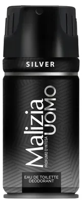 Image de Déodorant anti-transpirant en spray pour homme Silver 150 ml - Malizia