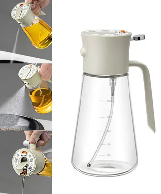Produktbild von Olivenöl-Sprühflasche – Ölsprüher - Glasflasche - 700 ml Backspray - Kochspray - Ölpumpe – Ölspray - für Küche Salat Pfanne Grill