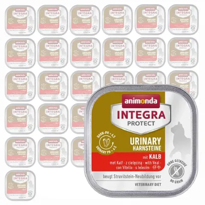 Zdjęcie produktu dla Animonda Integra Protect Urinary 32x100g Mokra Karma z Cielęciną Dla Kota Na Kamienie Struwitowe