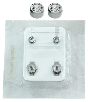 Immagine prodotto di Orecchini Studex Oval Bambini con Pietre Bianche 3 95 mm