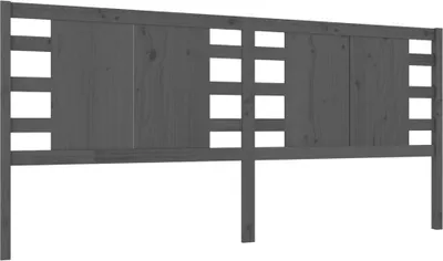 Produktbild von vidaXL Kopfteil Grau 206x4x100 cm Massivholz Kiefer