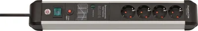 Produktbild von Brennenstuhl 1391010620 Steckdosenleiste mit Schalter Silber-Schwarz Schutzkontakt 1 St.
