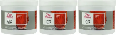 Produktbild von Wella Color Fresh Mask 3 x 500 ml Copper Glow Tönungsmaske Haartönung
