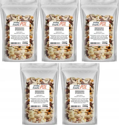Zdjęcie produktu dla MIESZANKA STUDENCKA 5kg Orzechy bakalie naturalna przekąska jakość Kol-Pol