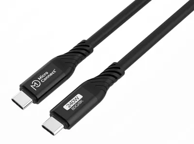 Obrázek produktu pro Microconnect USB4CC05-240W-80GBPS, 0,5 m, USB C, USB C, USB4 Gen 3x2, Černá