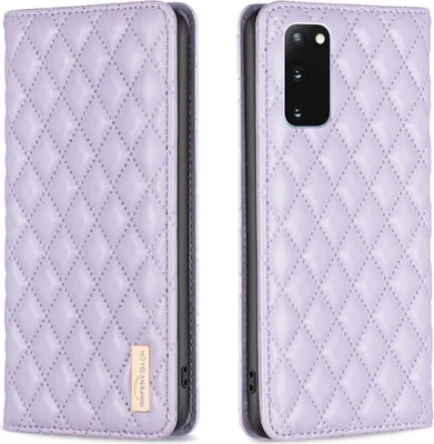 Produktbild von Galaxy S20 Hülle, Elegant Bookstyle Flip Leder Kartenfächer Schutzhülle mit Ständer für Samsung Galaxy S20 Lila