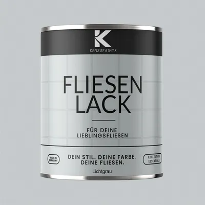 Produktbild von Kenzopaints 750ml Fliesenlack Fliesenfarbe - Lichtgrau (RAL 7035)