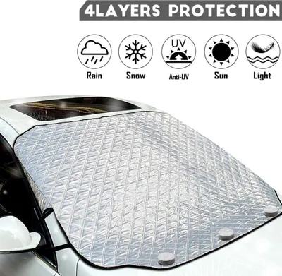 Produktbild von Magnetische Frontscheibenabdeckung Auto Frontscheibe Frostschutz Sonnenschutz Schneeschutz Windschutz 147CM*116CM