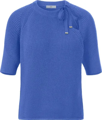 Produktbild von RIANI Pullover aus Baumwolle mit Schleifendetail und Cut-Outs, schmal geschnitten