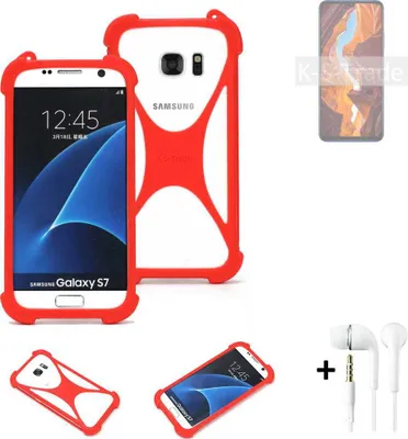 Produktbild von Handy-hülle + Kopfhörer kompatibel mit Wiko 10 Schutz-hülle Bumper Silikon Schutz Hülle Cover Case Silikoncase Silikonbumper TPU Softcase