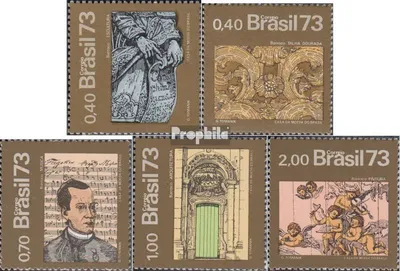 Produktbild von Briefmarken Brasilien 1973 Mi 1402-1406 (kompl.Ausg.) gestempelt Barockkunstwerke