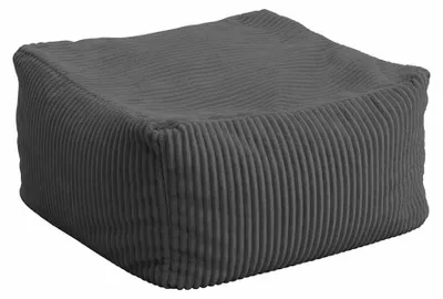 Obrázek produktu pro HOME DELUXE - Stolička COZY - Tkanina: sametový manšestr, barva: antracitová - Rozměry: 44 x 44 x 25 cm, včetně výplně I sedací vak sedací vaks