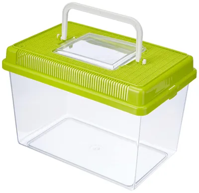 Image de Aquarium Ferplast GEO Medium, en plastique, 2,5 L, 23,2 x 15,3 x 16,6 cm, vert