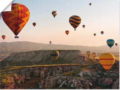 Produktbild von ARTland Poster Kappadokien Ballonfahrt Größe: 80x60 cm