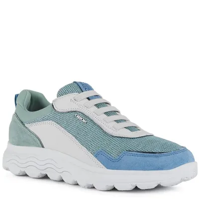 Produktbild von Geox - Damen Sneaker "Spherica", Nappaleder FS9147 (39 EU) (Weiß/Grün)