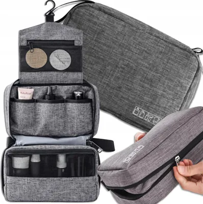 Produktbild von EDIBAZZAR | Faltbare Kosmetiktasche zum Aufhängen für Herren, Kosmetik-Organizer
