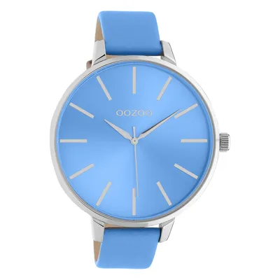 Produktbild von Oozoo Armbanduhr blau Leder Timepieces Damen Analog-Quarzuhr UOC10982