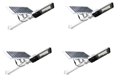 Obrázok produktu pre Solárne pouličné svietidlá, vysokovýkonné vonkajšie osvetlenie, LED reflektory, vodotesné, 4 kusy