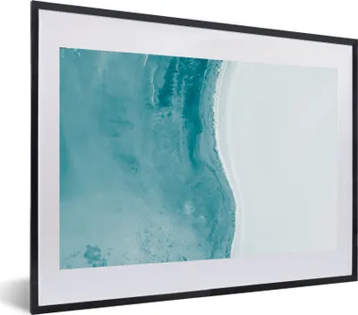 Produktbild von MuchoWow® MuchoWow® Gerahmtes Poster Strand - Wasser - Australien 60x40 cm - Poster mit zchwarzem Bilderrahmen - Schlafzimmer - Plakat in Rahmen - Drucken