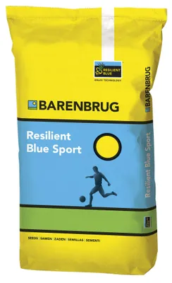 Produktbild von Barenbrug Grassamen 15kg auf 600m² - Resilient Blue Sport - extrem starker Sportrasen gegen Trockenheit und selbstheilend - Höchste Hitze- und Trockentoleranz