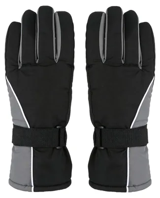 Immagine prodotto di Guanti da sci invernali, antiscivolo, impermeabili, antivento, ideali per il freddo, caldi, adatti per lo snowboard, la motocicletta, le escursioni, il campeggio, colore grigio
