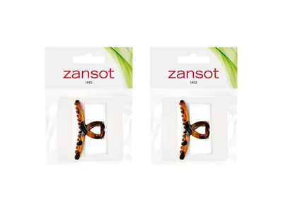 Image de Zansot Sponka pour cheveux, modèle incurvé, 7 cm, lot de 2