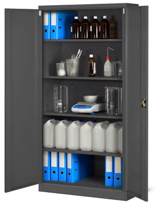 Image de Armoire à dossiers Armoire de bureau Armoire en acier anthracite 195x90x40