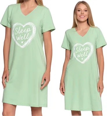 Produktbild von Bedrucktes Nachthemd Charmant Kurzärmelig Frauen Pyjamas Moraj Xl