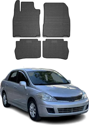 Zdjęcie produktu dla 2004-2012 Nissan Tiida dywaniki podłogowe gumowe czarne 4 szt