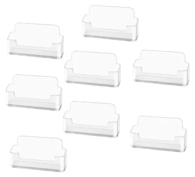 Produktbild von 8 Stück Acryl Visitenkartenhalter Transparenter Visitenkartenständer für 40-50 Visitenkarten für Büro Konferenzen Zuhause Einfaches Design