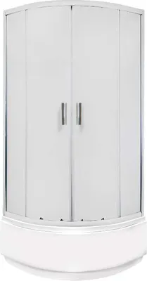 Obrázek produktu pro Sprchový kout 90X90X204,5 Cm/ 4 Mm S vysokou sprchovou vaničkou 39,5 Cm , chrom Se strukturou Crepi Malibu Gl