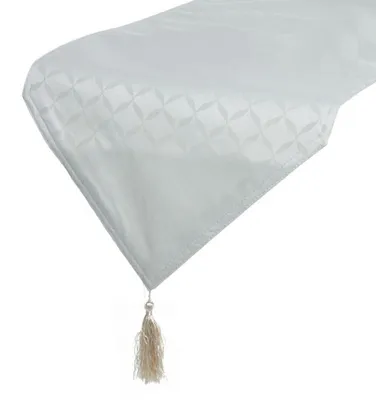 Tafelloper Polyester 135x35 cm Weiß