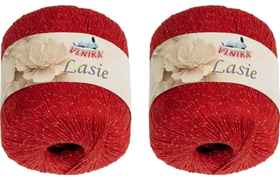 Produktbild von SET 2pcs - Garn LASIE - 50g / 150 m - Rot