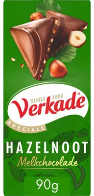 Produktbild von Verkade Specials Haselnuss Milchschokolade Riegel 90g – cremig & knusprig Snack