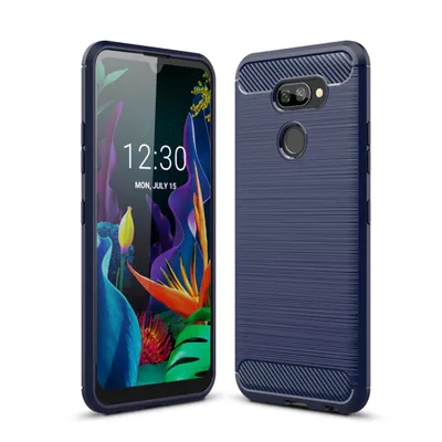 Zdjęcie produktu dla Ochronne etui na telefon komórkowy LG K40S Case Cover Carbon Optic Blue