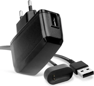 Produktbild von subtel Ladegerät + USB Kabel kompatibel mit FitBit Ace 2 / Inspire / Inspire HR Smartwatch Fitness Tracker Armband Ersatz Ladekabel Auflader 1A Anschluss Stecker