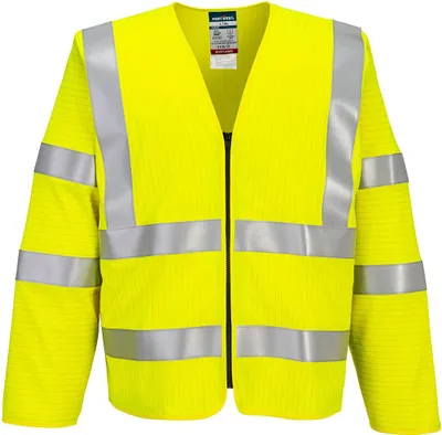Produktbild von Langarm-Reißverschlussweste Bizflame HV Fr - Größe S/M - Gelb - Portwest