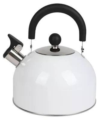 Produktbild von Edelstahl Flötenkessel 2,5L Pfeifenkessel Teekessel Wasserkocher Wasserkessel , Farbe:weiss