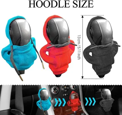 Produktbild von Auto Schalthebel Hoodie Schaltknauf Abdeckung Pullover Überzug Mini Deko Gag, Farbe:Weiß