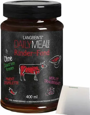 Produktbild von Langbeins DailyMeal Rinder Fond (400ml Glas) + usy Block