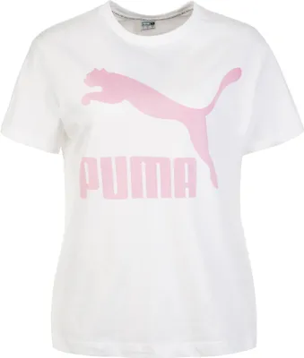 Produktbild von Puma Logo W Puma T-Shirt white/pale pink S Damen 577914 0002 S