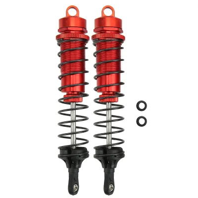 Produktbild von Tlmiče pre RC autá, 2 ks 140mm, olejové nastaviteľné tlmiče pre TRAXXAS SLASH 2WD, vhodné pre 1/8 RC autá, červené